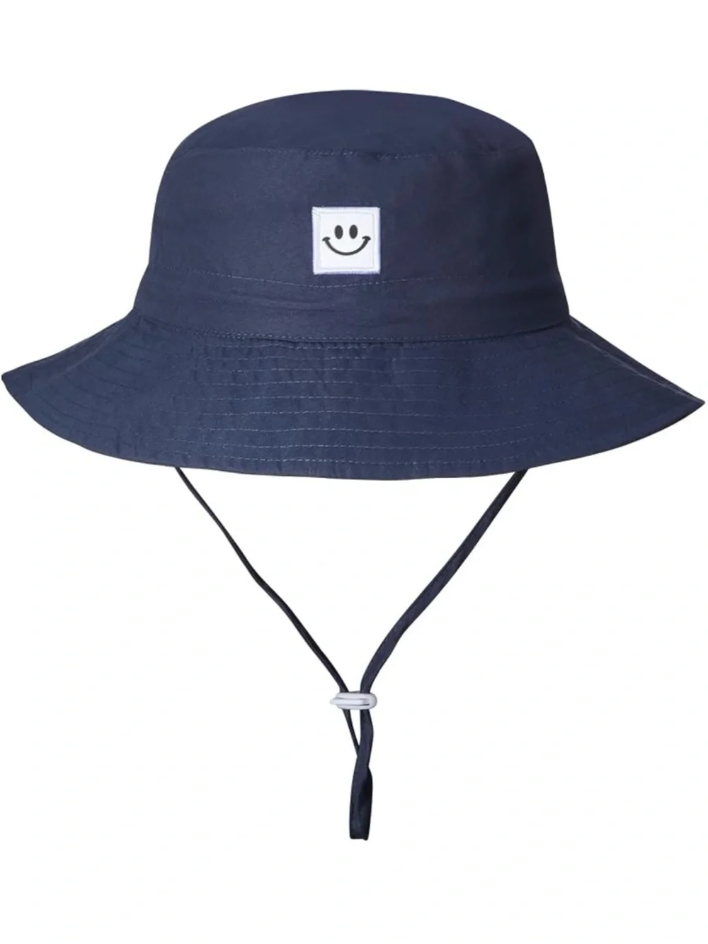 Kids Navy Bucket Hat with Smile Patch